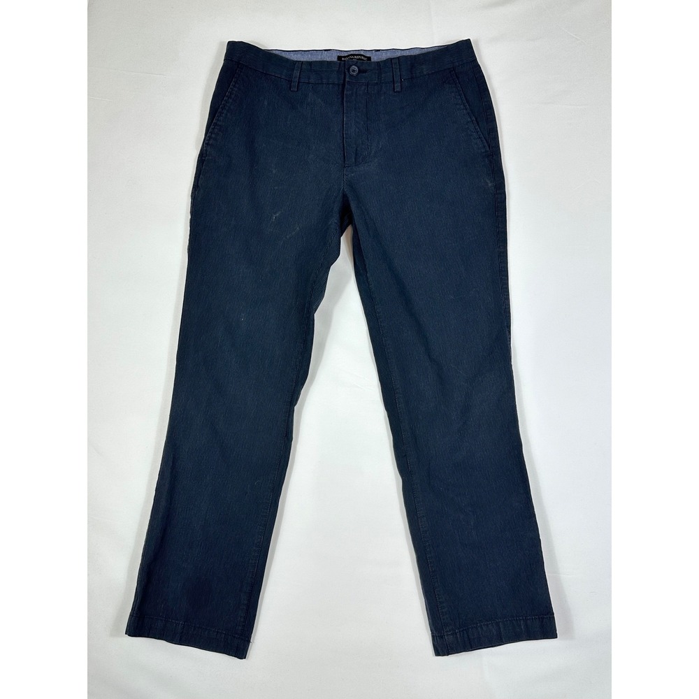 Banana Republic‎ Chino Pants Men's Aiden Fit Pinstripe Navy Blue 33x30